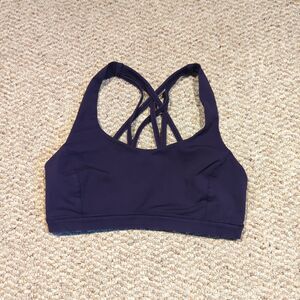 Lululemon Free To Be Serene Sports Bra Purple 6 Strappy Athletic Gym Workout